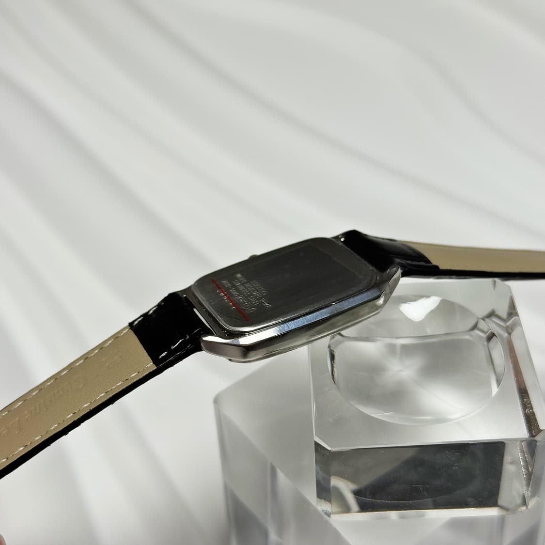 90s 빈티지 세이코 스피릿 렉탱글 데이트 샌드텍스처 샴페인 다이얼 워치 상품이미지9