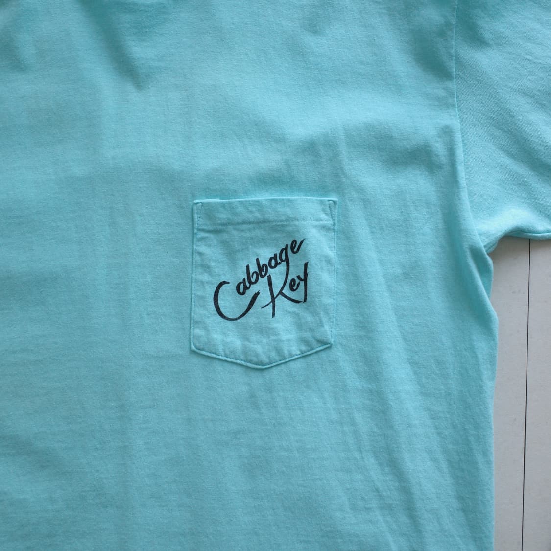 90s USA 캐비지키 백프린팅 싱글스티치 포켓티 상품이미지4