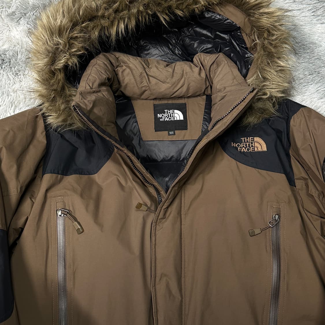 노스페이스 700 구스다운 브라운 패딩 XL 상품이미지2