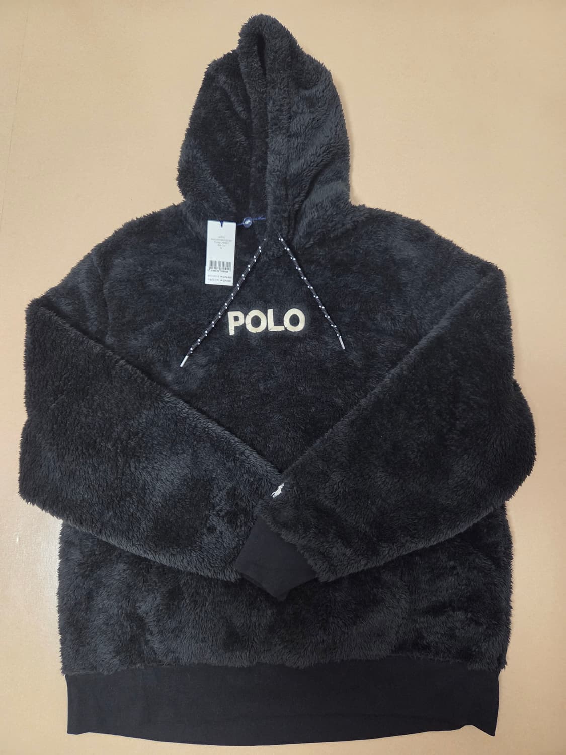 폴로 랄프로렌 플리스 양털 후드티 블랙(새상품) 상품이미지1