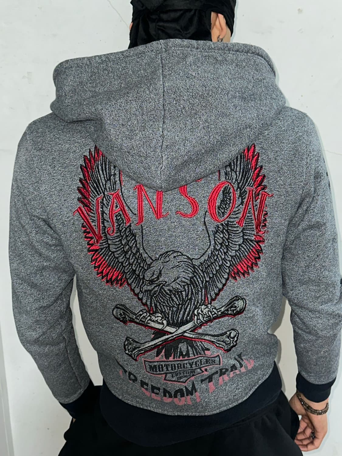 Vanson Eagle Hooded Zip-Up 상품이미지1