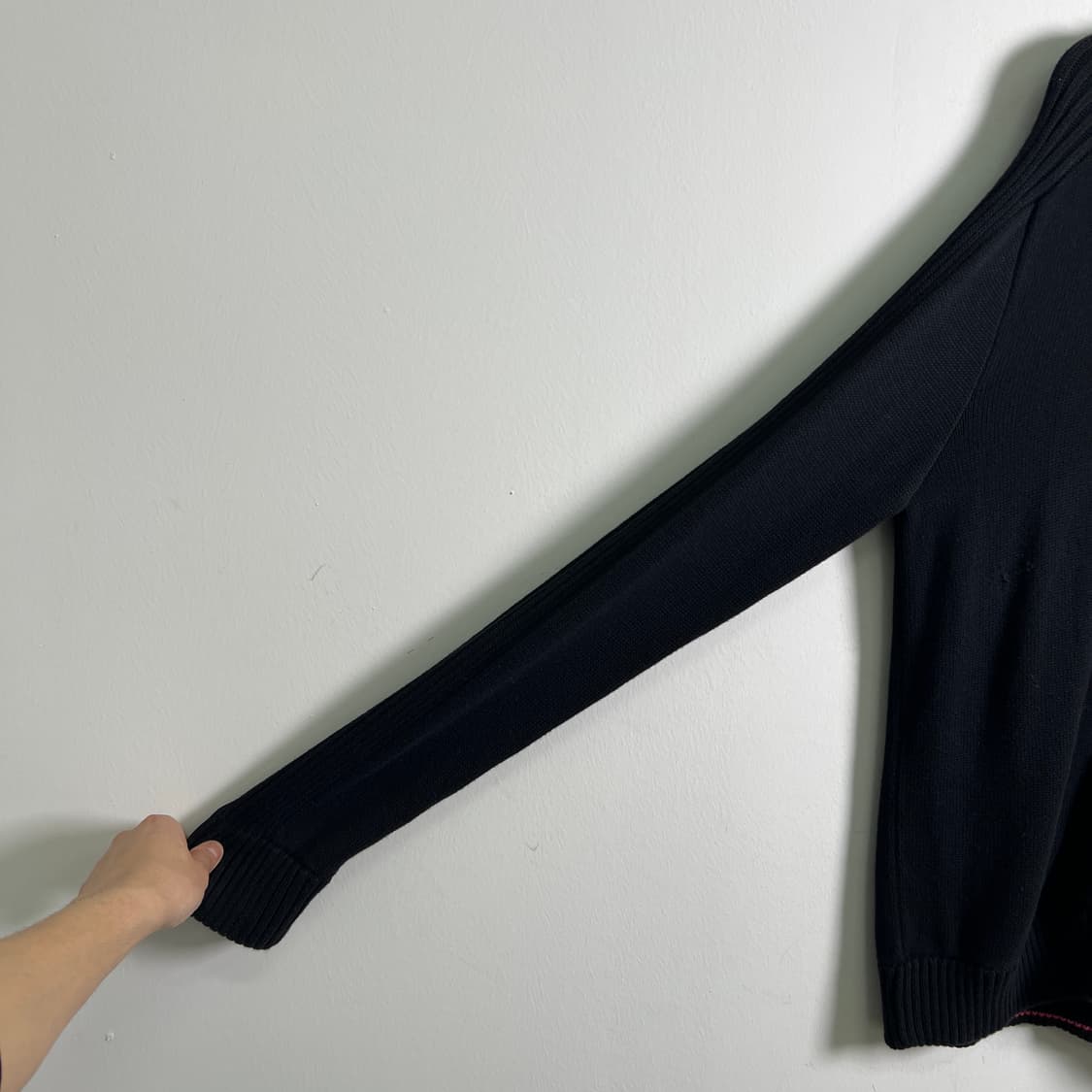 타미힐피거 블랙 니트 집업 가디건 L 상품이미지6