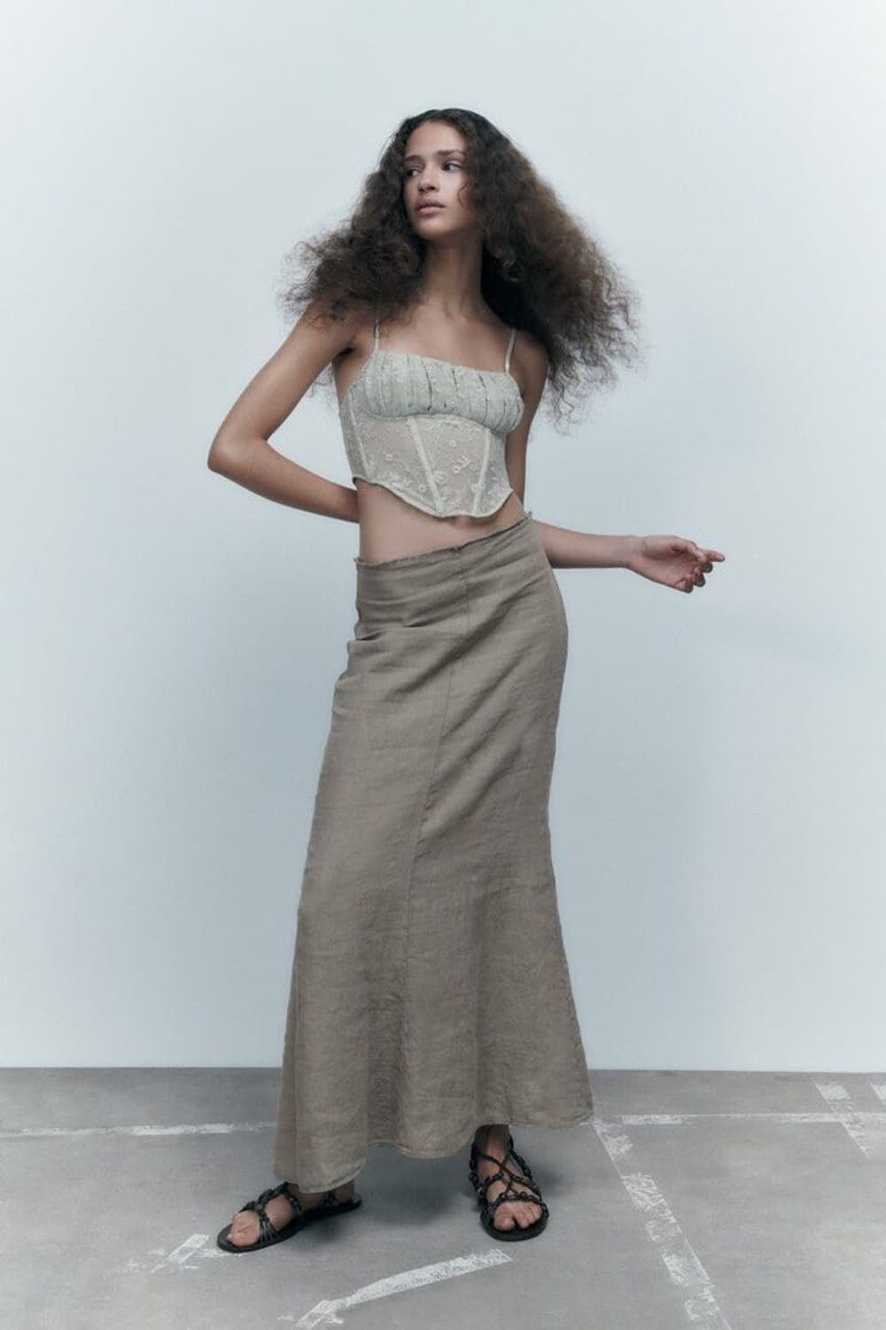 Zara corset top 자라 코르셋 탑 상품이미지2