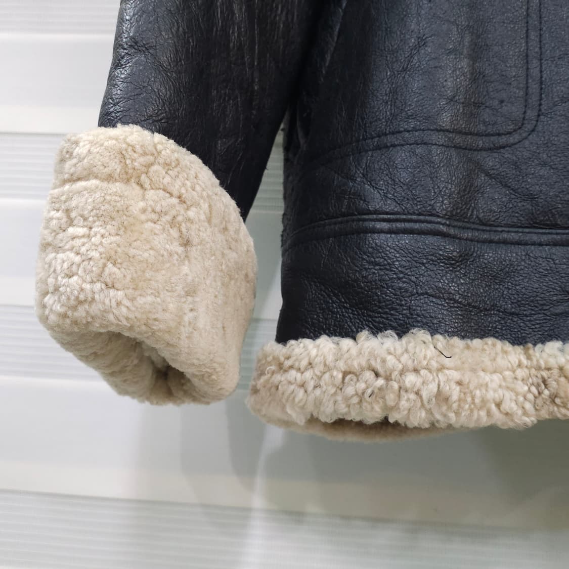 빈티지 양가죽 양털 무스탕 자켓- 100-105정도 상품이미지3