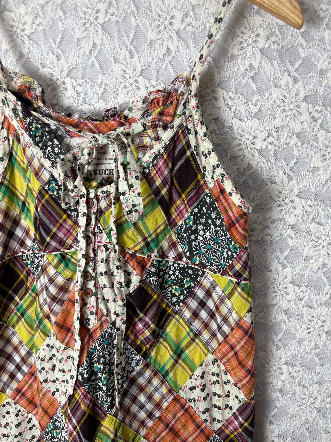 패치 패턴 슬리브리스 상품이미지6