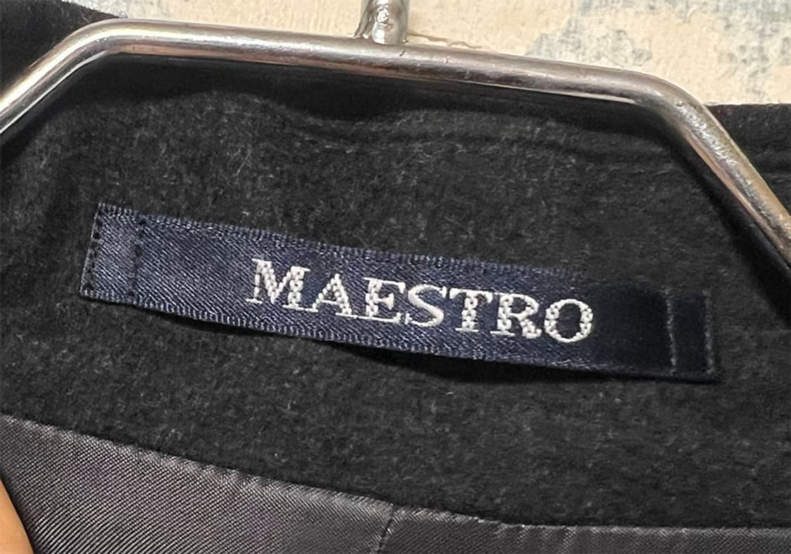 마에스트로 남자 모직롱코트 캐시미어30 블랙 95-100 상품이미지3