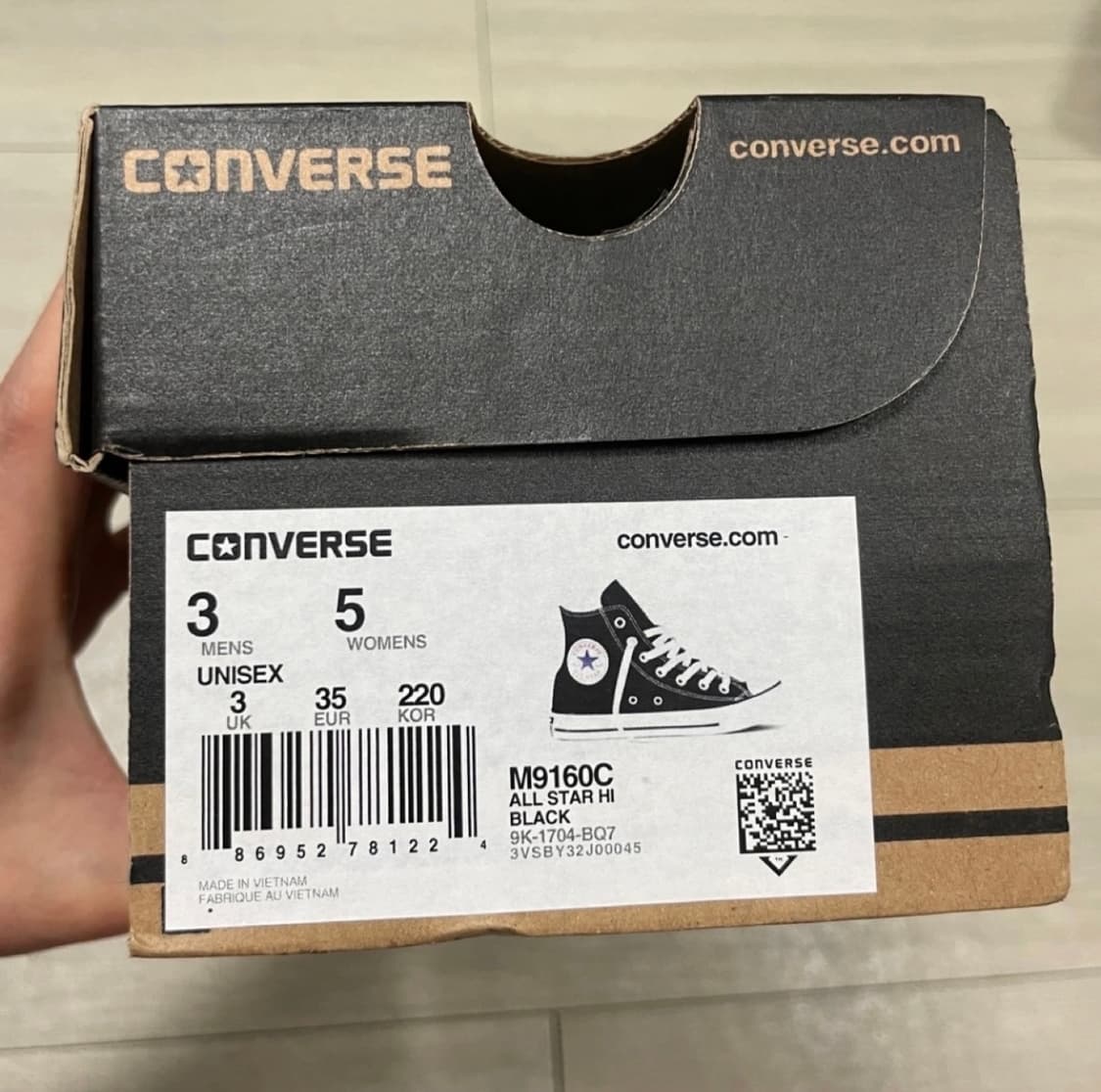 converse)하이 블랙 220사이즈(새상품) 상품이미지10