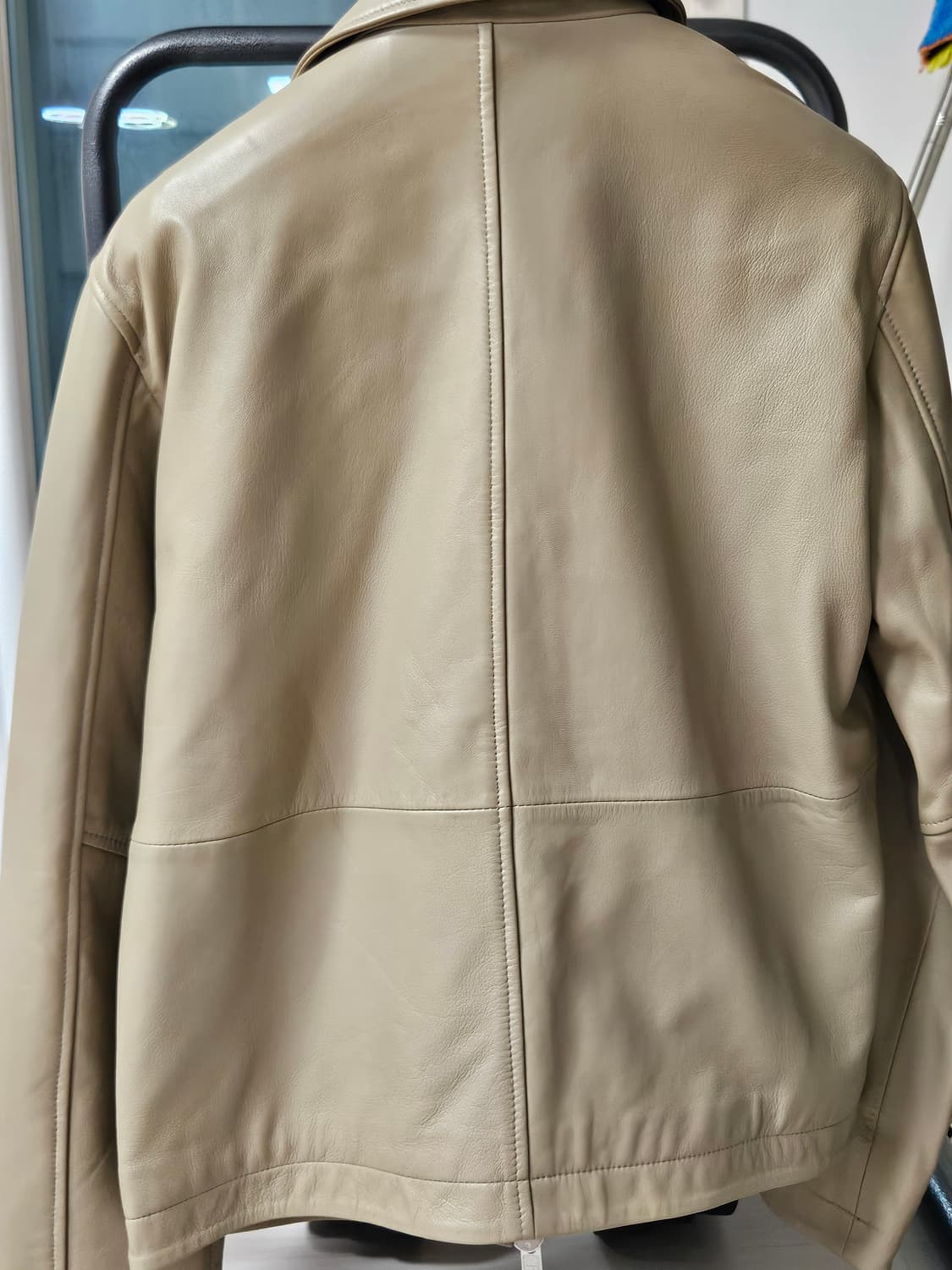 sunflower 숏 레더자켓 카키  [48] 판매 상품이미지3