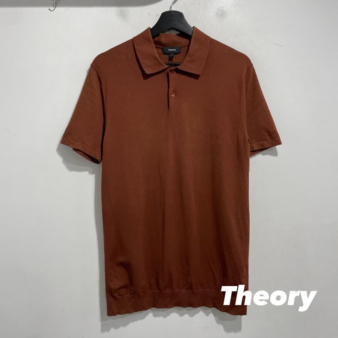 띠어리 미니멀 반팔 카라티 상품이미지1