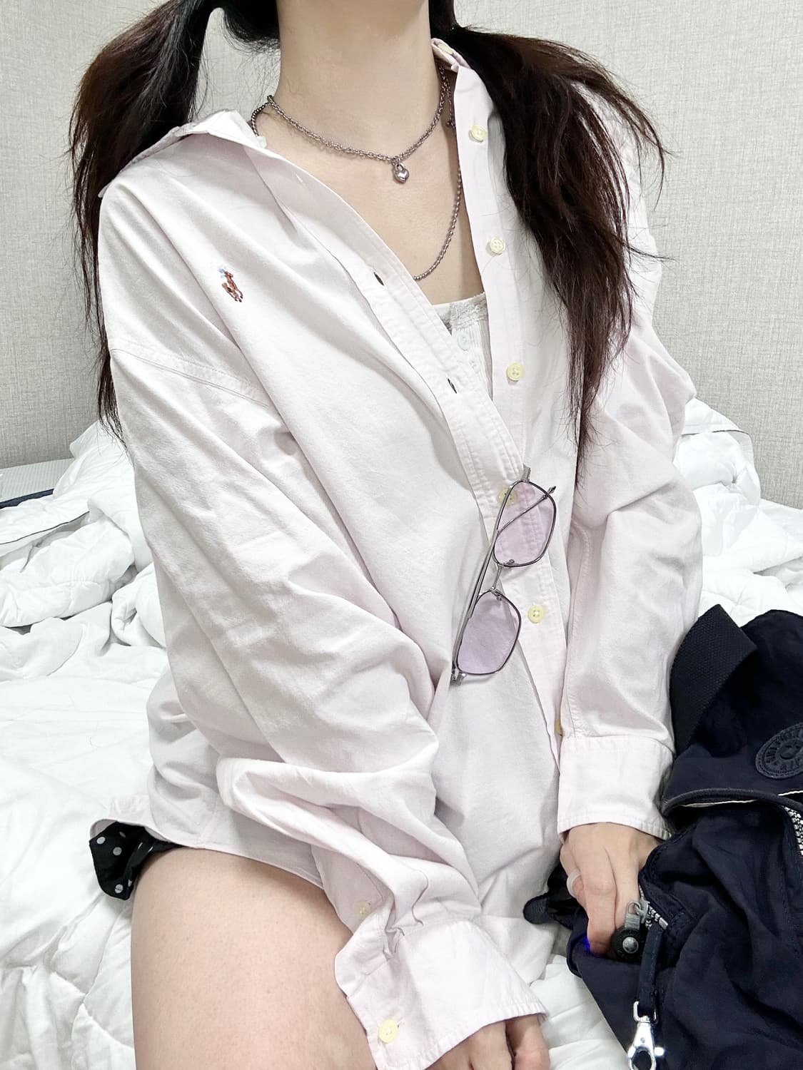 폴로 멀티포니 뮤트핑크 셔츠 상품이미지3