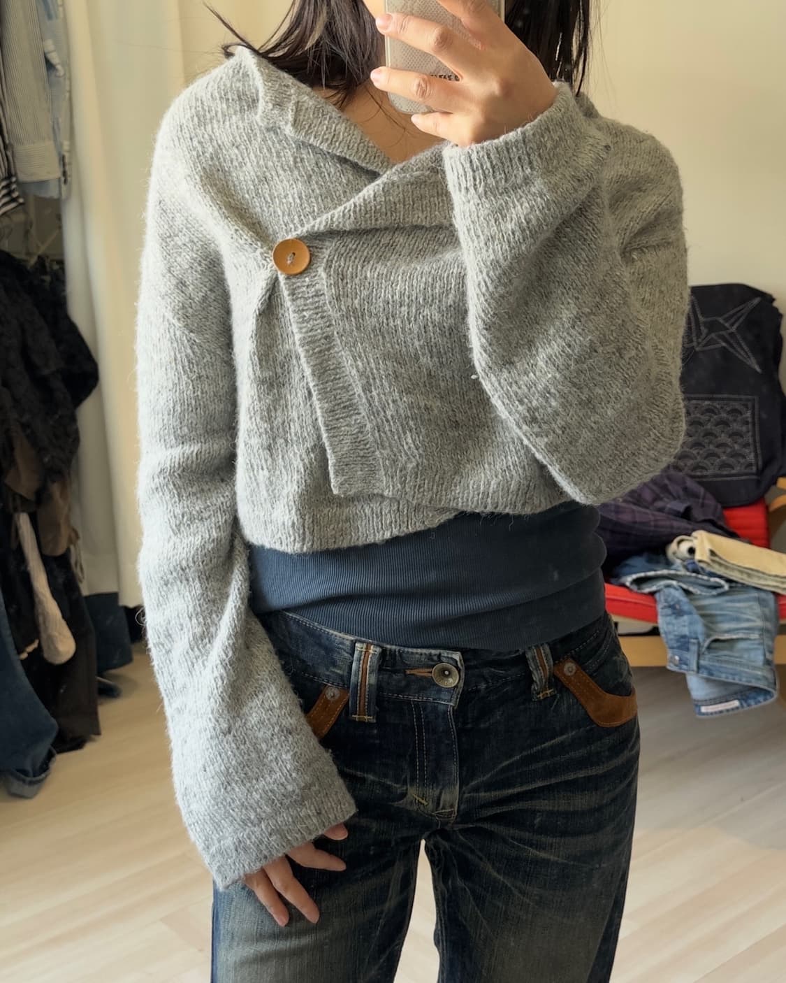 [Bi Coastal] one button knit cardigan  상품이미지5