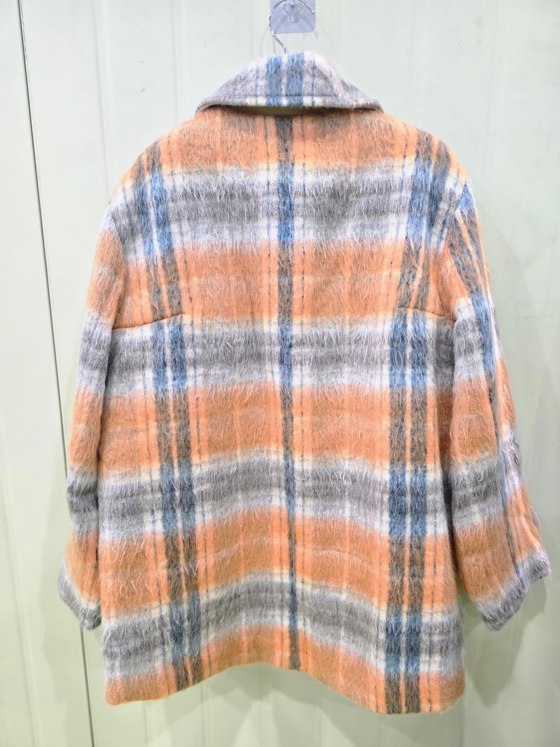 CodeBy 오렌지 체크 모직 자켓 상품이미지6