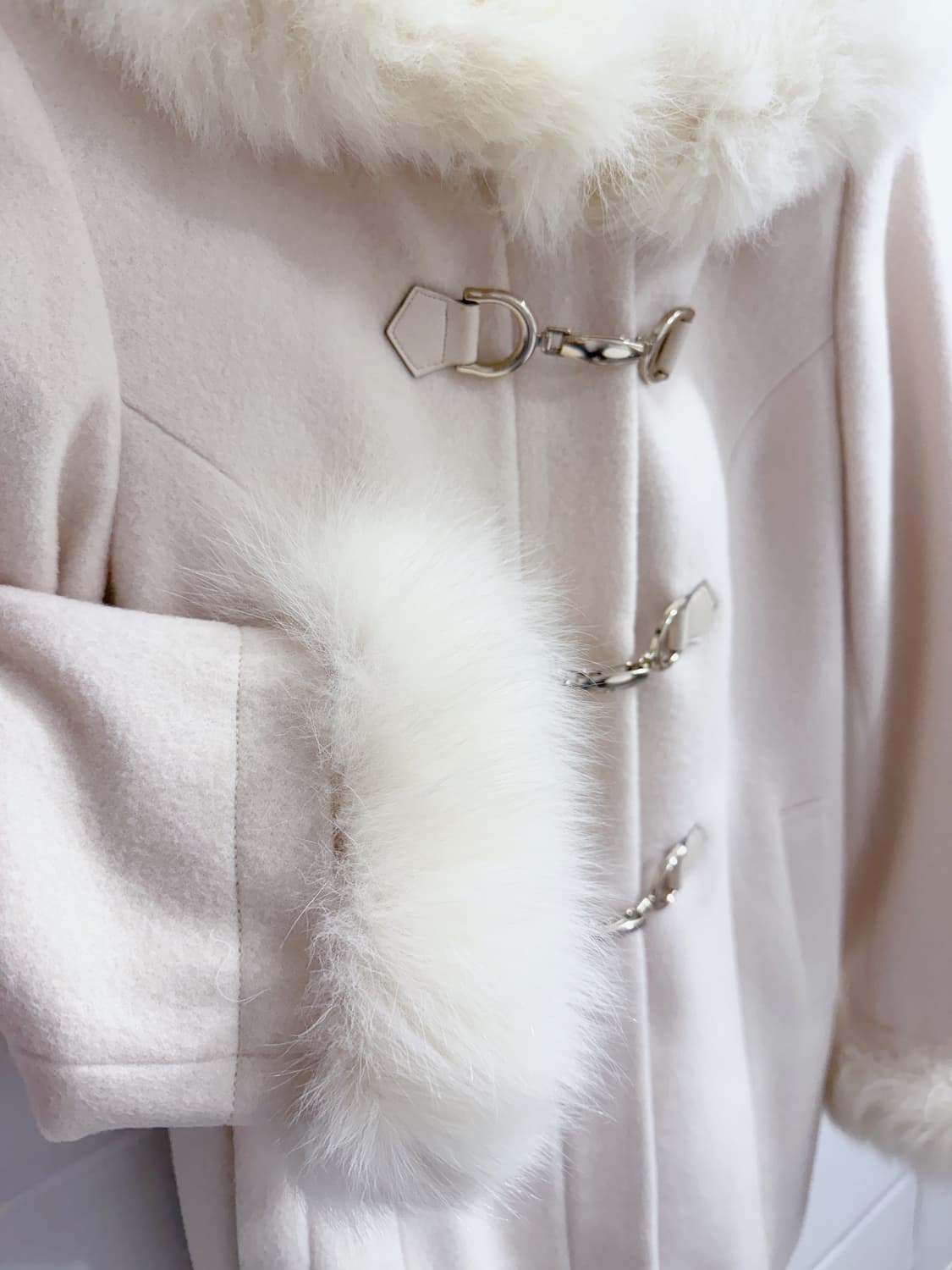 세실맥비 베이비핑크 더플 폭스퍼 코트 떡볶이 코트 Cecil McBee 상품이미지6