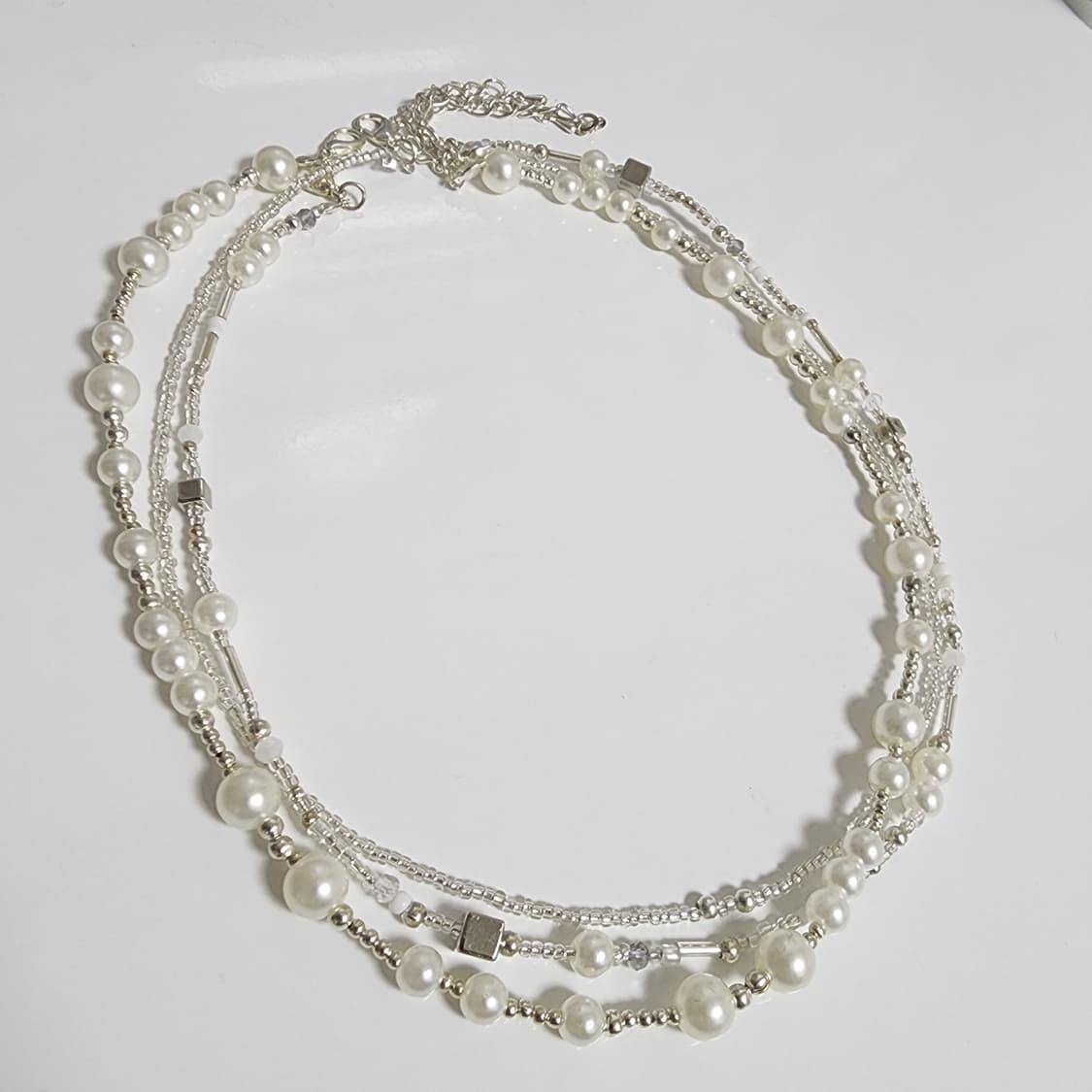 여자 공주풍 진주레이스 목걸이 세트 상품이미지2