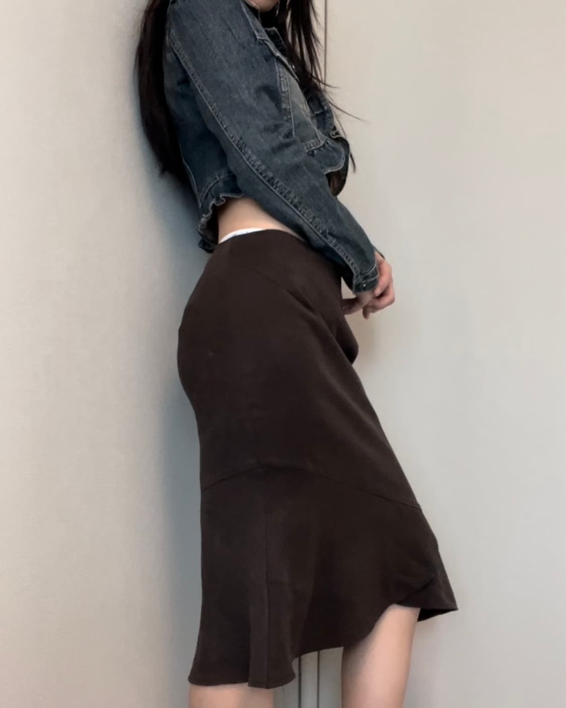 denim crop frill bolero jacket 상품이미지3