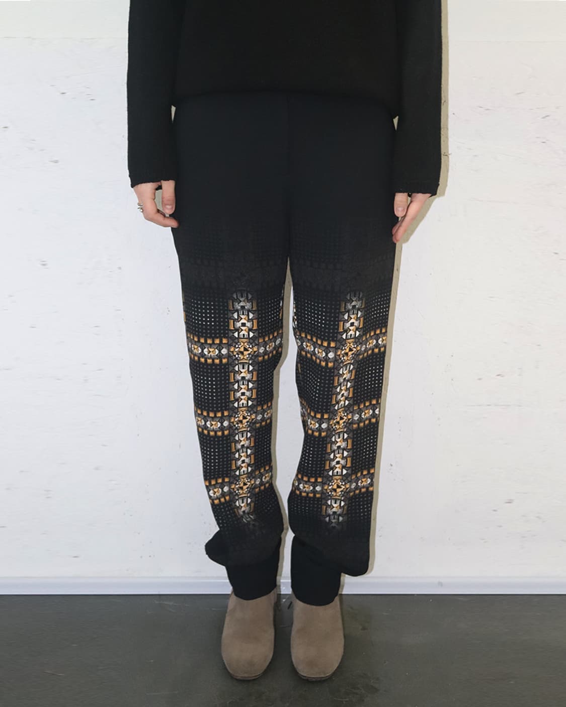 저스트 카발리 12AW 지오메트릭 크로스 프린트 트라우저 상품이미지1