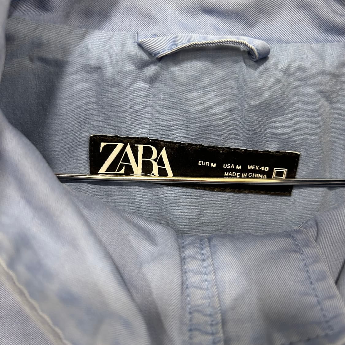 자라 래글런 하이넥 코튼 후드 반집업 아노락 상품이미지3