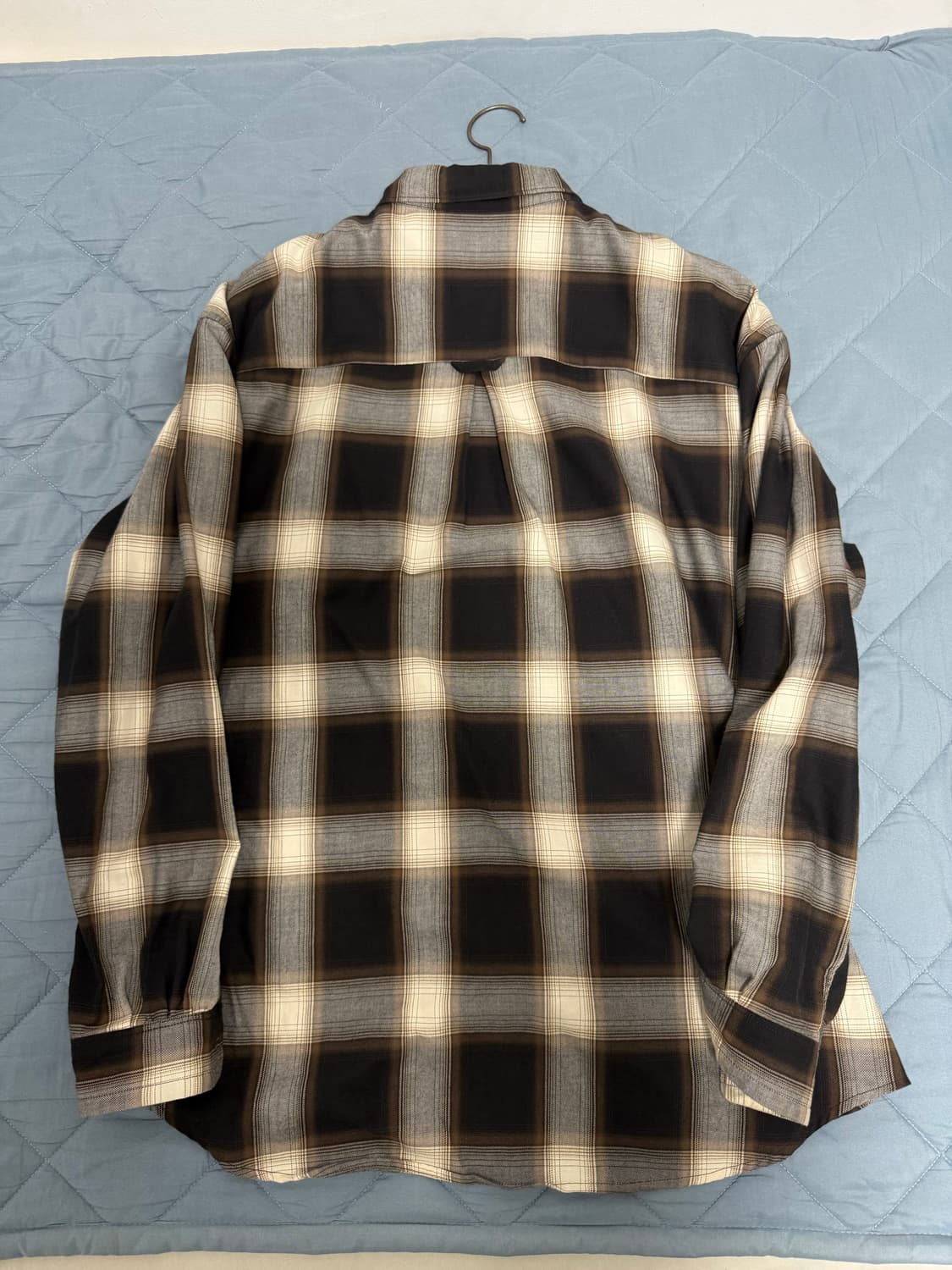 [4] 폴리테루 루즈드 체크 셔츠_워시드 브라운 상품이미지3