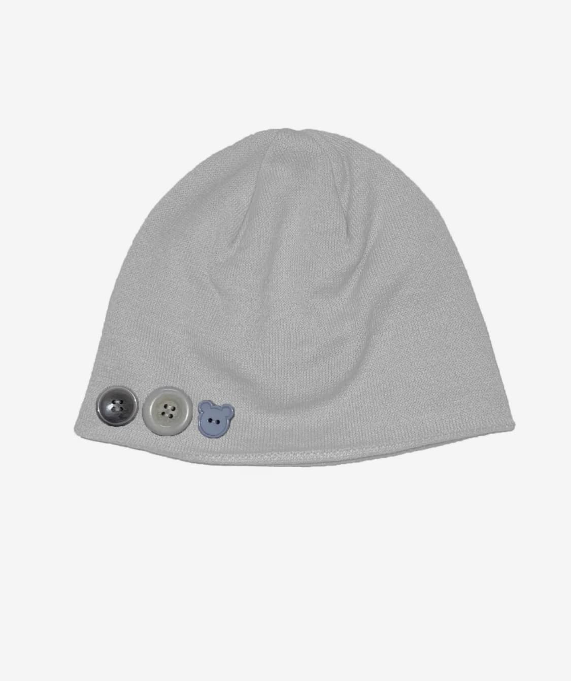 탄산마그네슘 자카드 버튼 비니 아이보리 상품이미지1