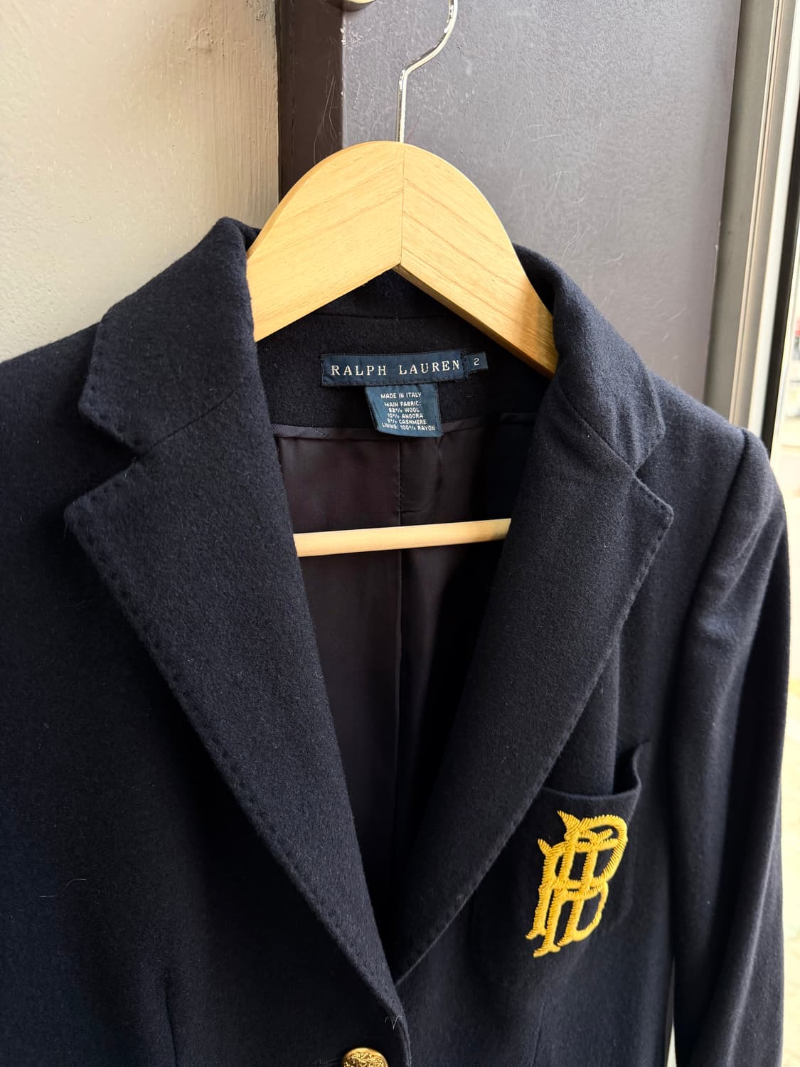 2/ 폴로 랄프로렌 90AW 와펜 금장 블레이저 자켓 상품이미지5