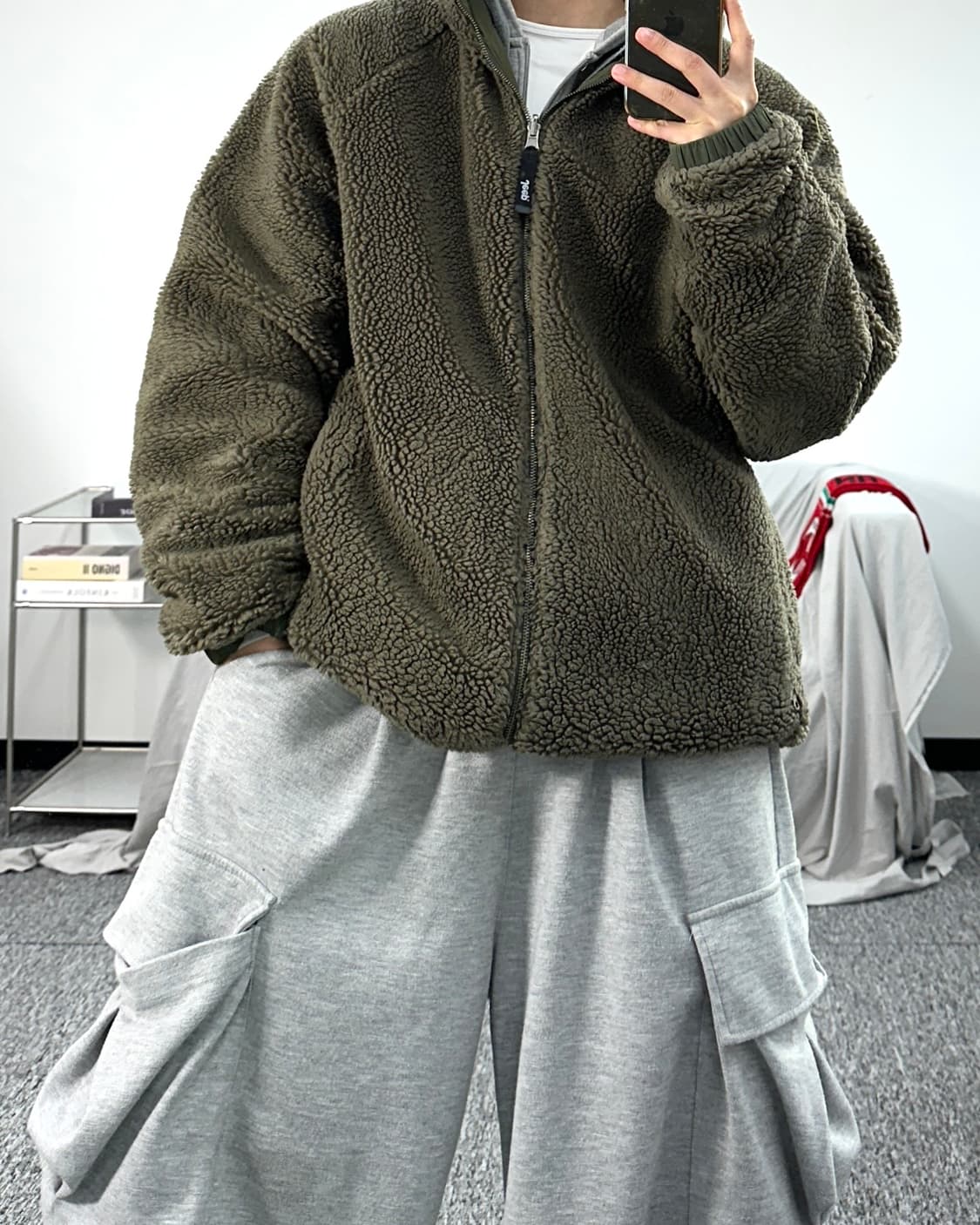 지프 리버시블 쉐르파 야상 자켓 L 상품이미지6