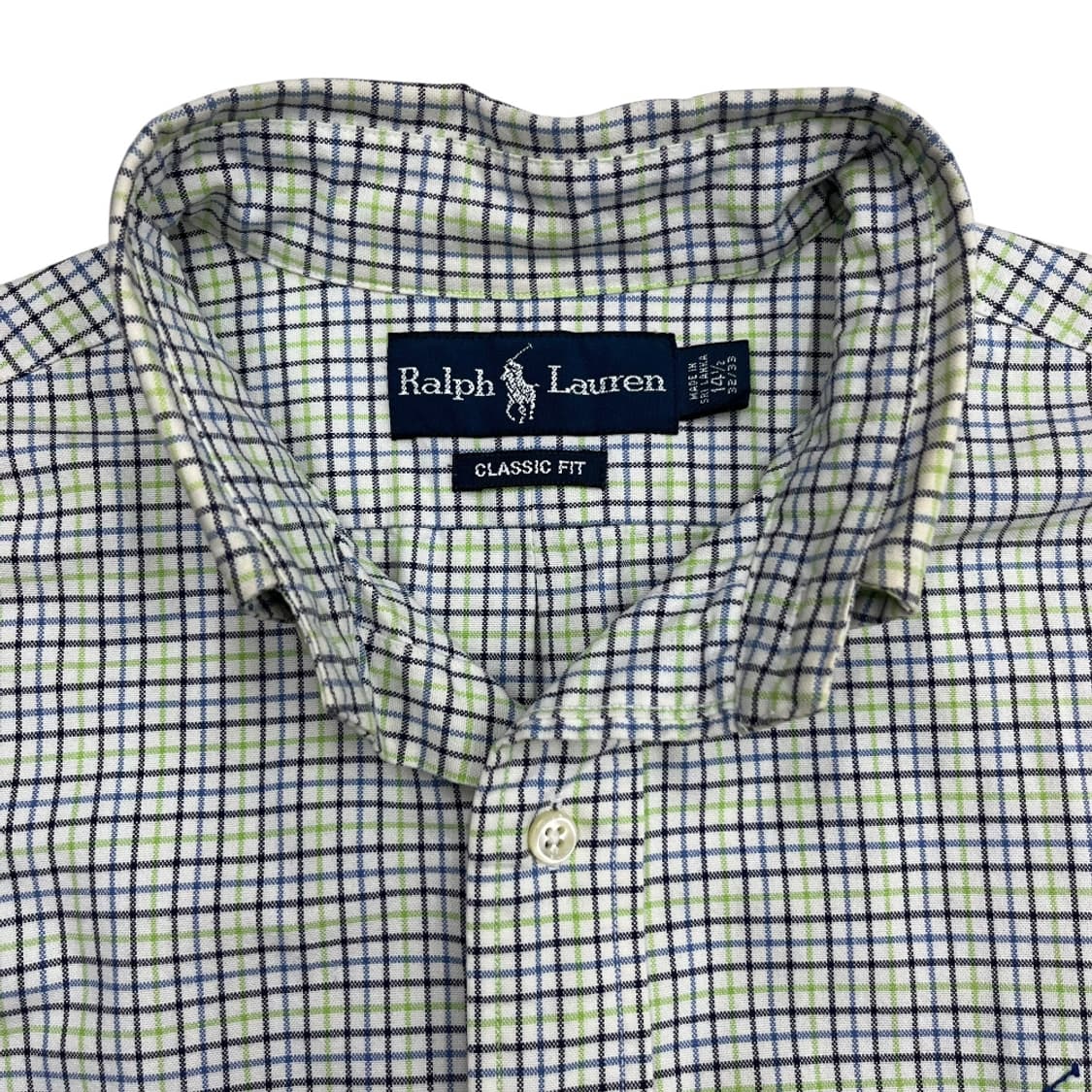 폴로 랄프로렌 블루포니 연두 체크 셔츠 상품이미지5