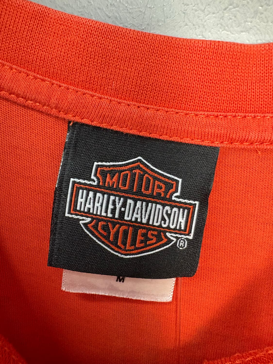 할리데이비슨 스컬 그래픽 오렌지 반팔 A3426 상품이미지7
