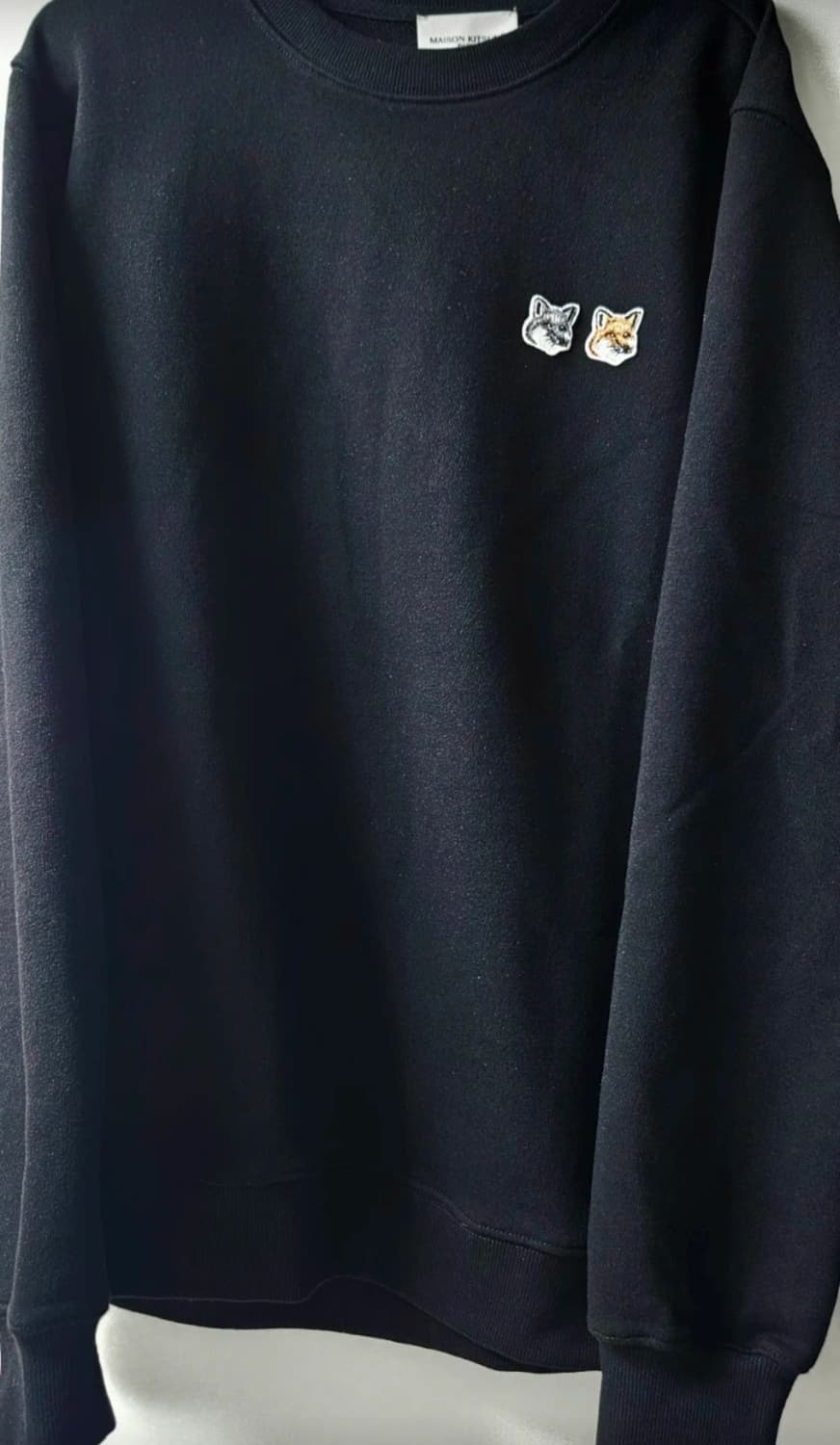 메종키츠네 투폭스 맨투맨 블랙 L 상품이미지1