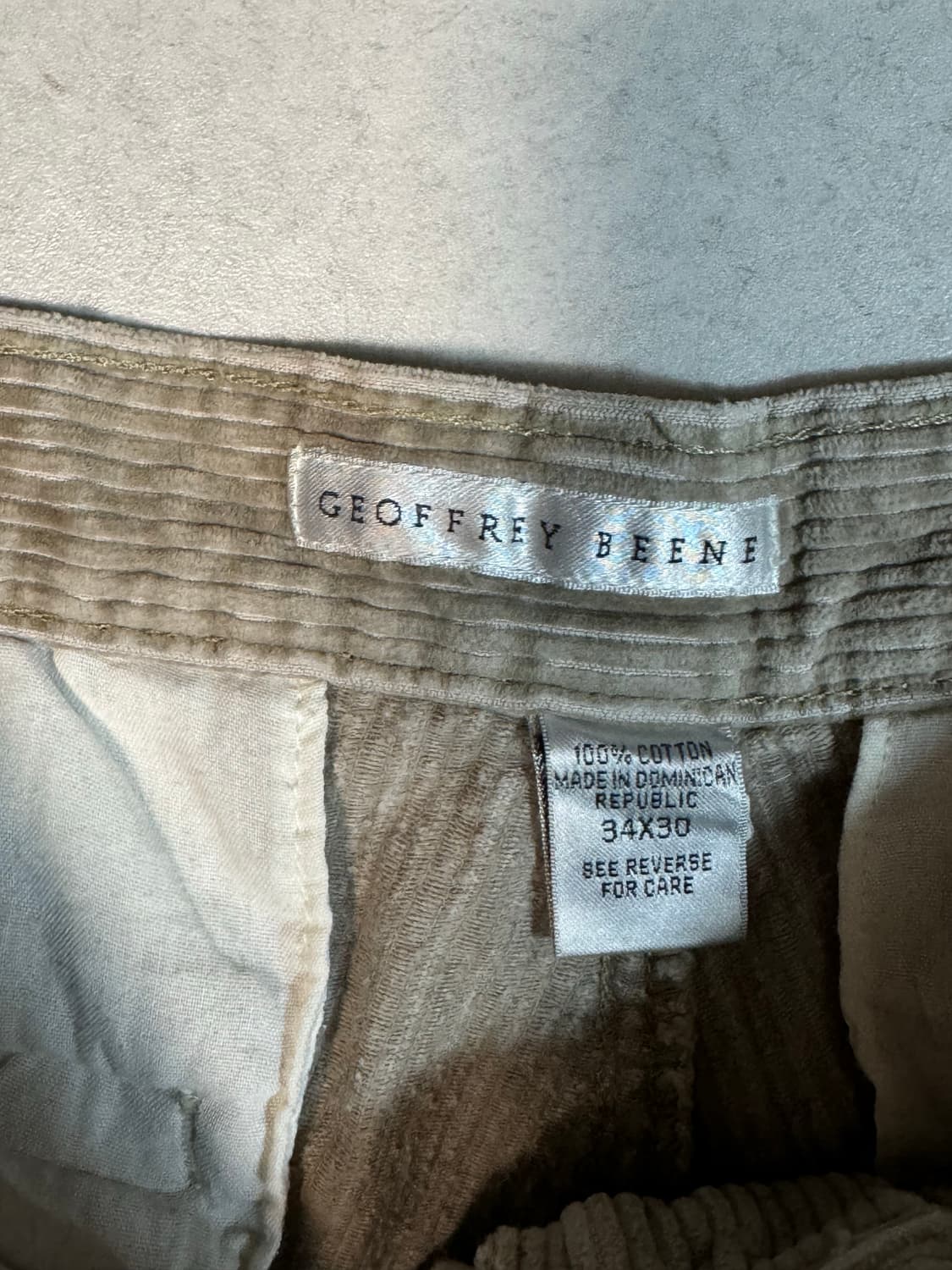Geoffrey beene 빈티지 골 굵은 코듀로이 투턱 팬츠 상품이미지5