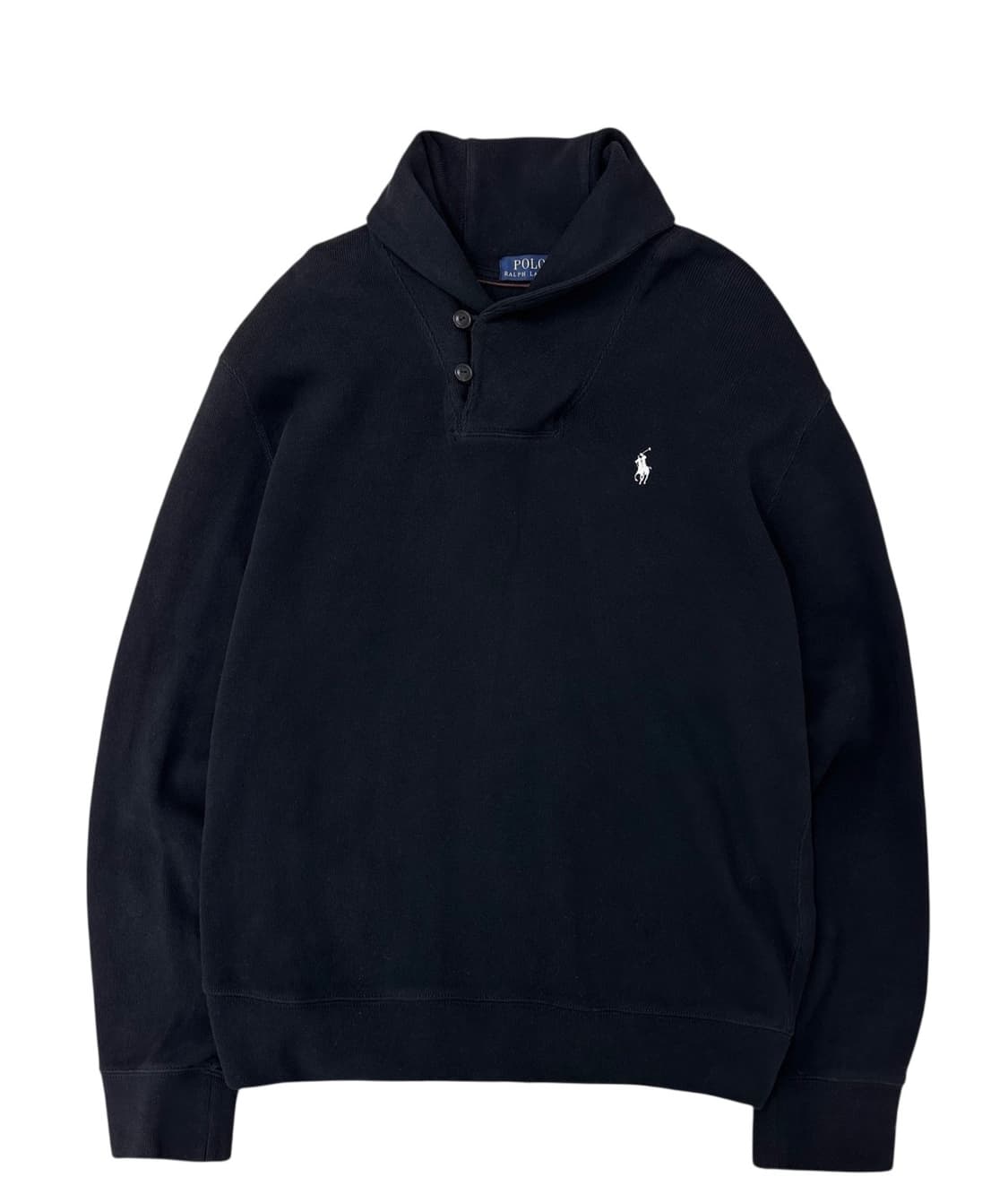 폴로 숄카라 니트 블랙 (XL) 상품이미지1