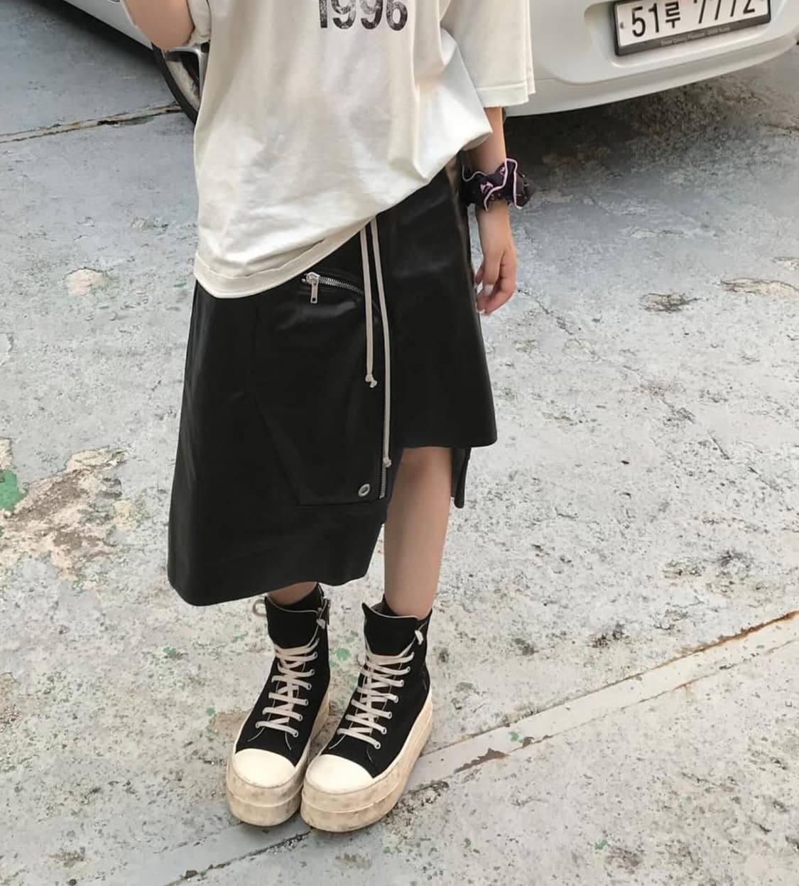 Rick owens • DRACCA 비대칭 드로스트링 스커트 40 상품이미지1