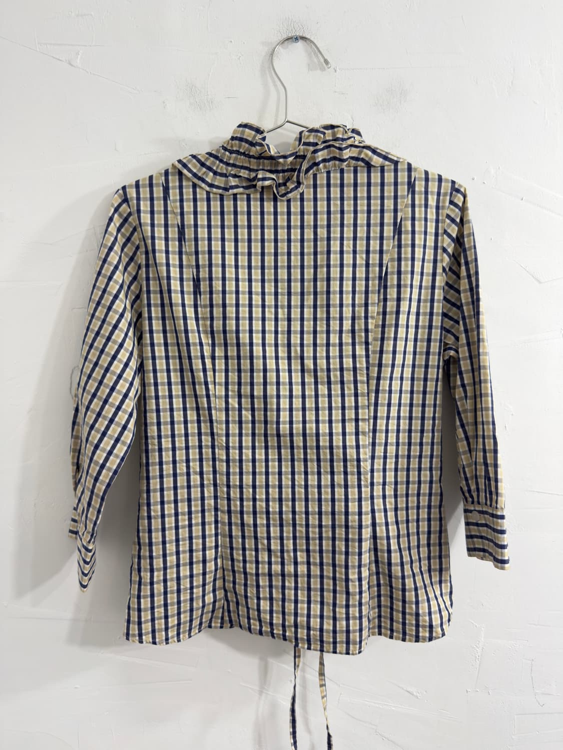 nara camicie frill check shirt 상품이미지3
