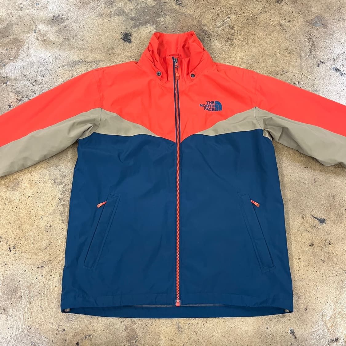 [정품/S] 노스페이스 바람막이 오렌지 네이비 배색 b19 상품이미지3