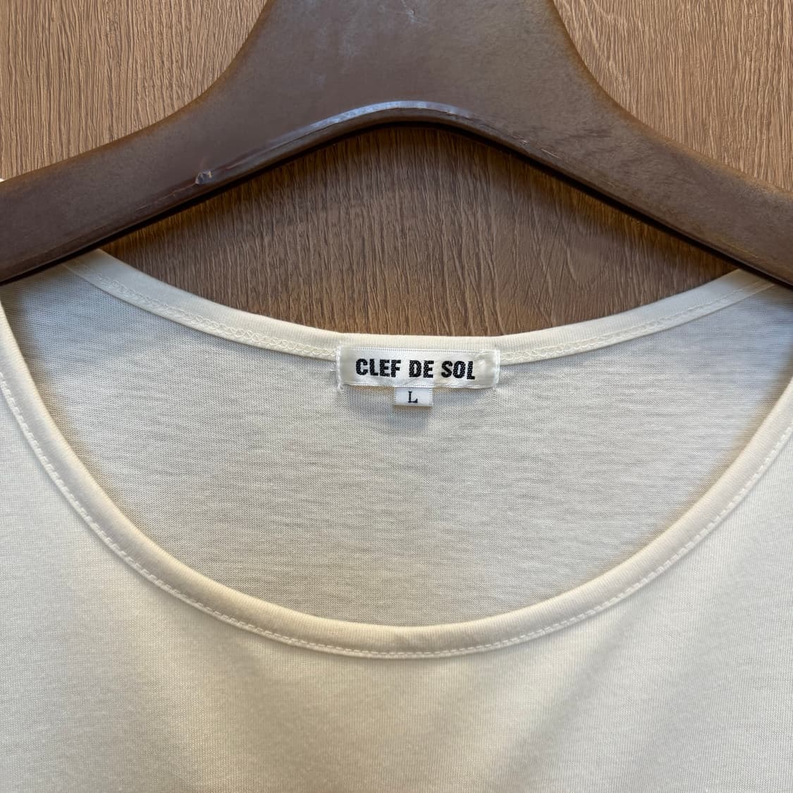 빈티지 라운드넥 티셔츠 플라워 패턴 레이스 배색 디테일 아이보리 상품이미지5