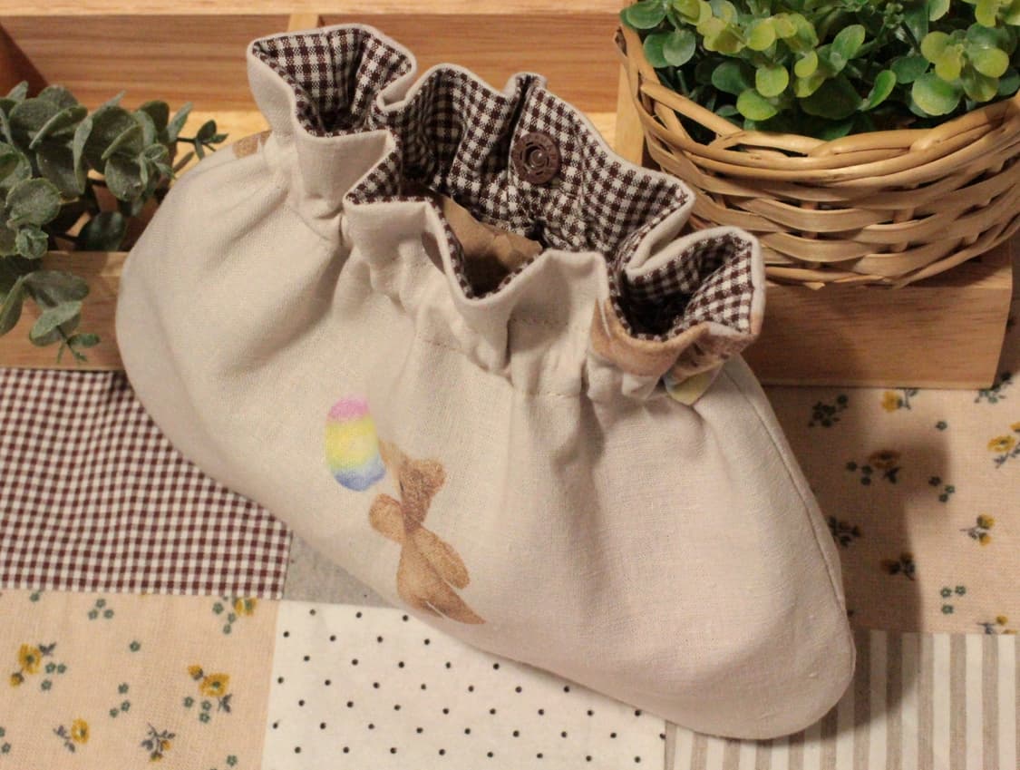 핸드메이드 곰무늬 밴딩 파우치 상품이미지4