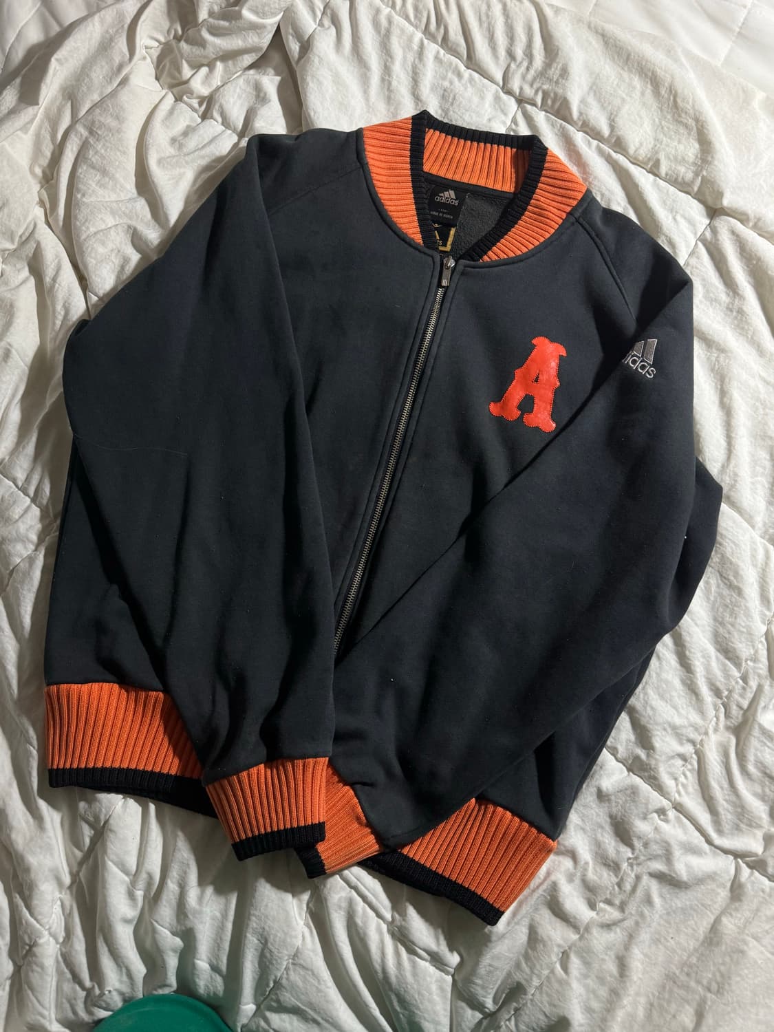 아디다스 농구 바시티 배색 집업 상품이미지1