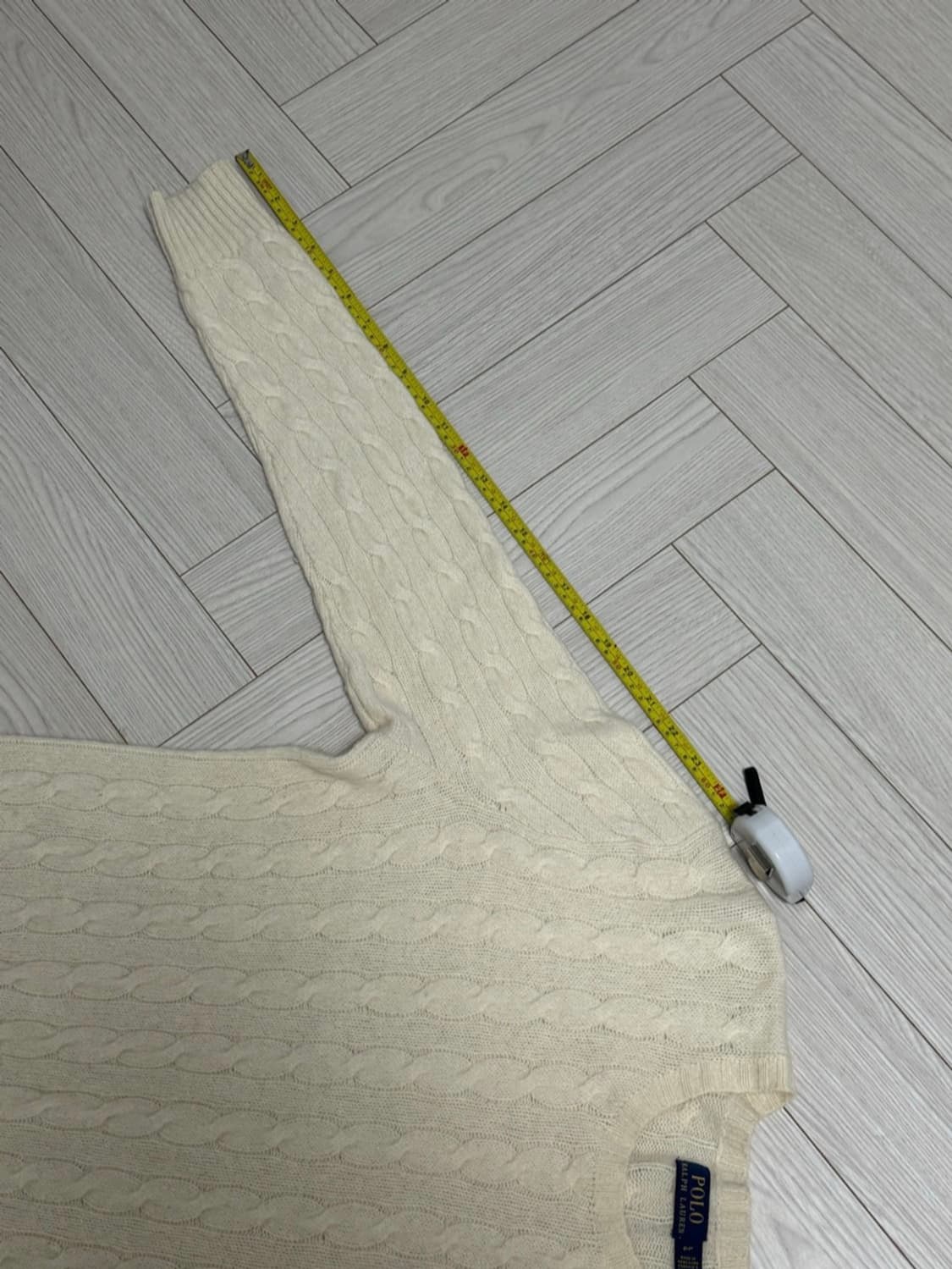 폴로 꽈배기 니트 아이보리 상품이미지4