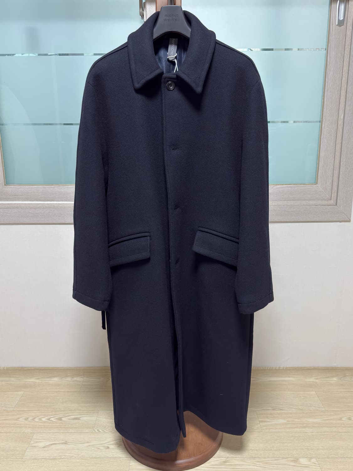 언어펙티드 파이프드 싱글 코트: 네이비 / M 상품이미지1