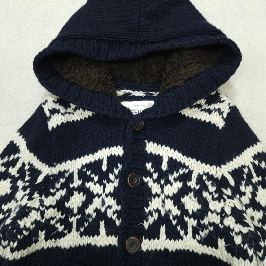 아베크롬비 코위찬 니트 후드 자켓 M 상품이미지4