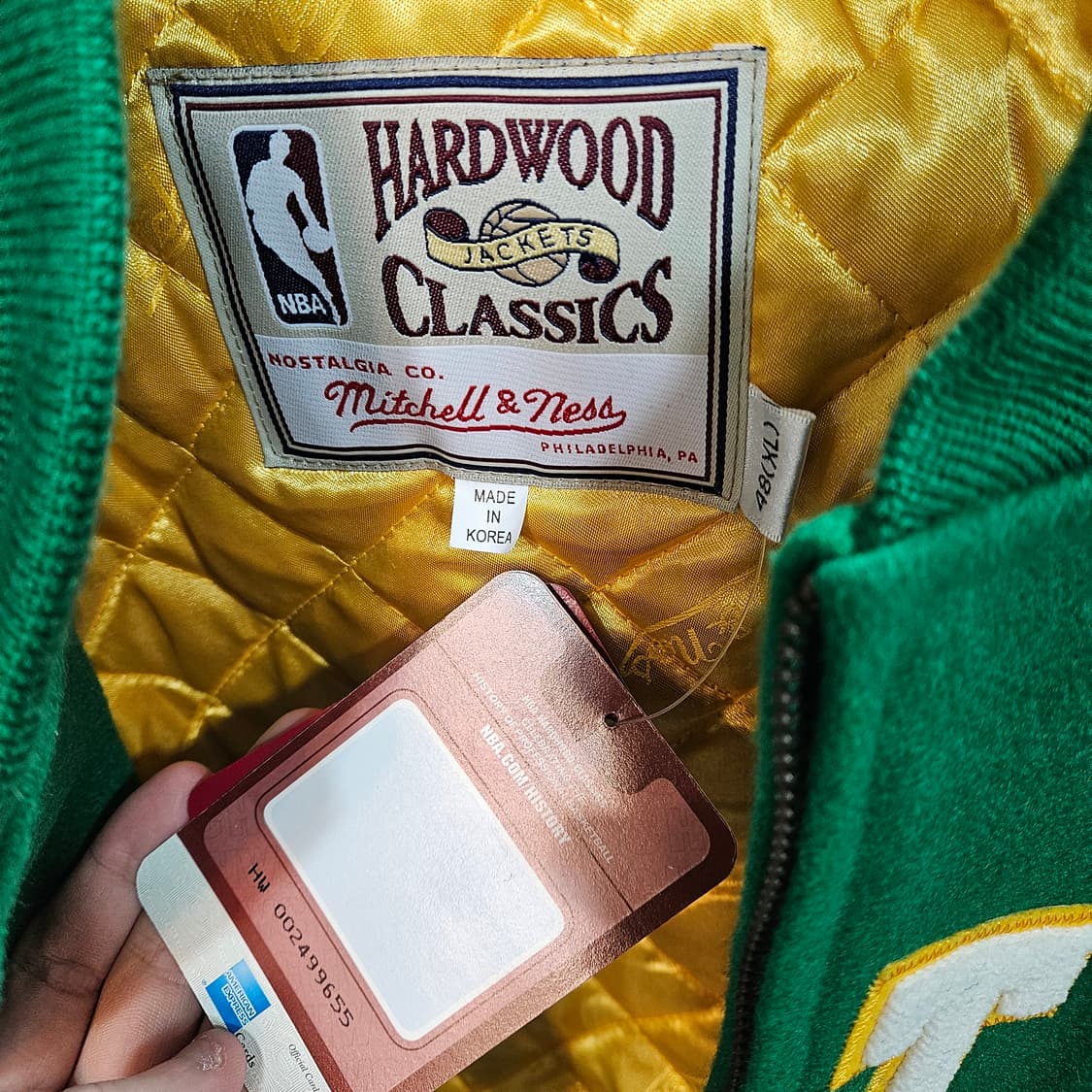 미첼앤네스 보스턴 셀틱스 울 바시티자켓 XL 상품이미지3