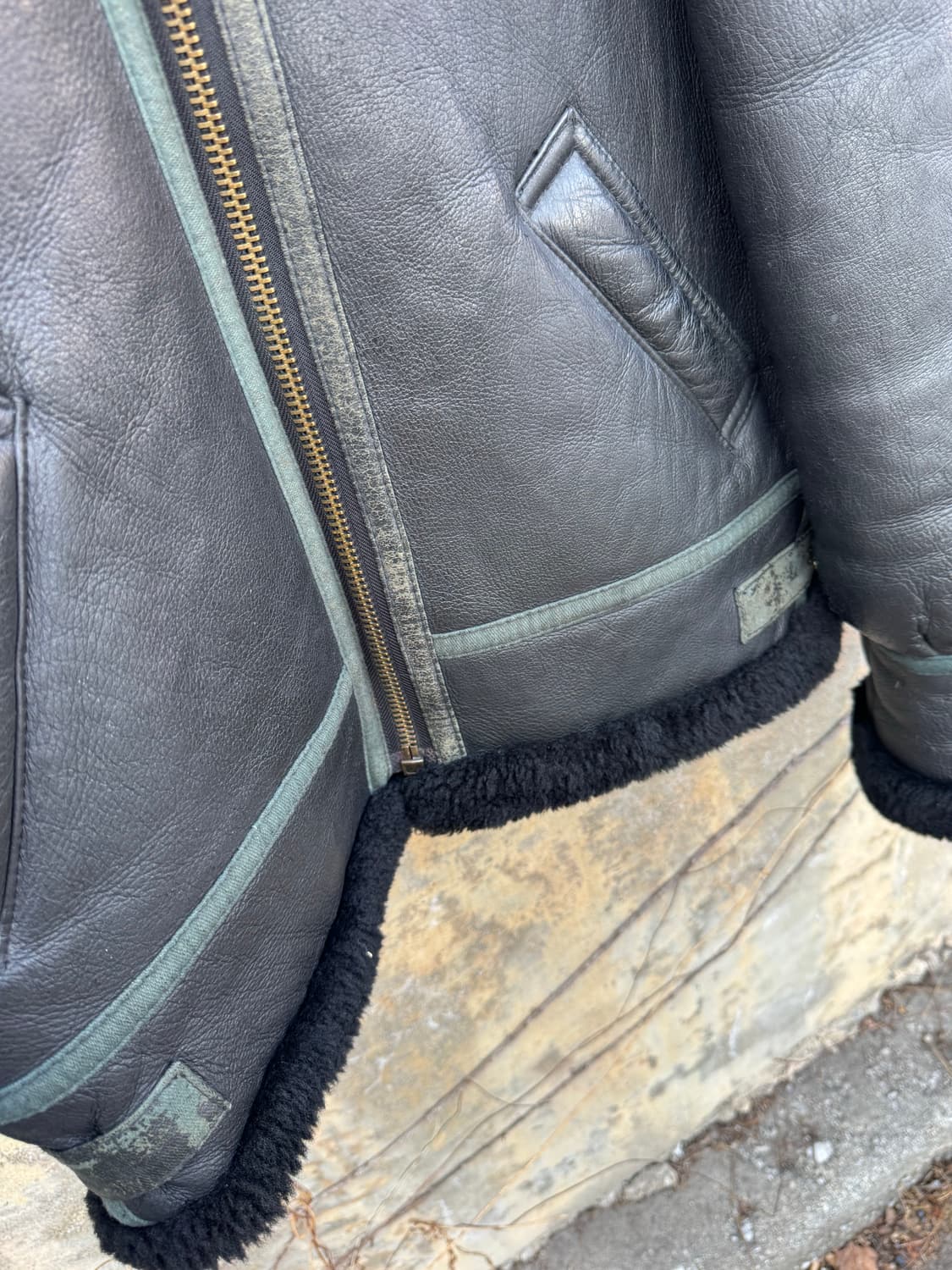 Young sheep skin 빈티지 미군 b-3 무통 무스탕 자켓 상품이미지7