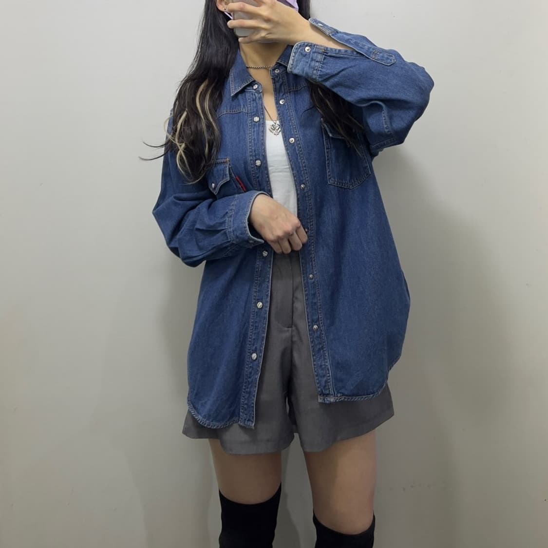 럭키스트라이크 워크 데님셔츠 상품이미지1