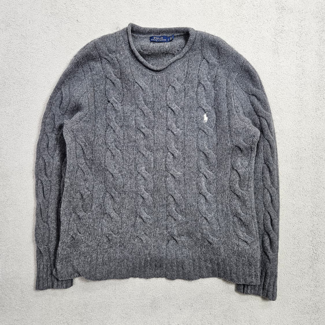 폴로 랄프 로렌 신형 울 캐시미어 케이블 니트 L 상품이미지1