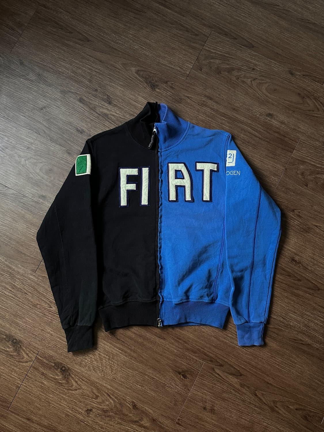 Hydrogen x FIAT 하프앤하프 스웻 집업 상품이미지6