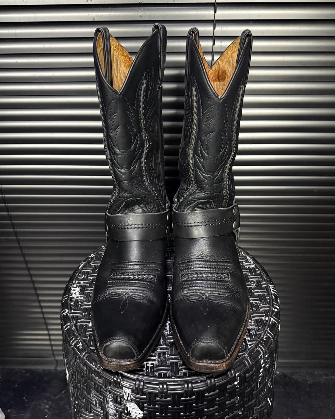 SANCHO 산초 부츠 스페인 가죽 웨스턴 부츠 링 앵클 260 블랙 상품이미지2