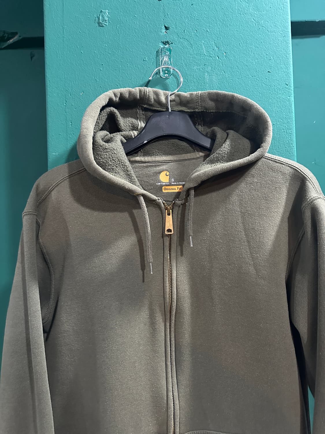칼하트 써멀 후드집업 카키S 상품이미지5
