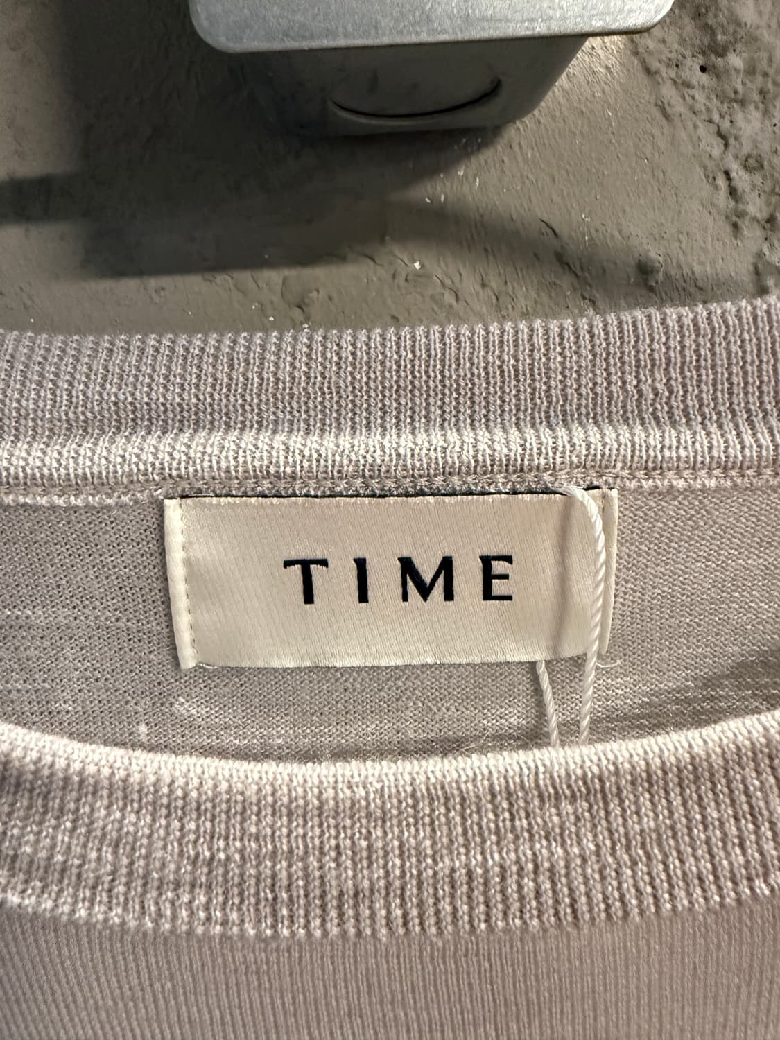 TIME 미니멀 니트 스웻셔츠 바이올렛 그레이 105 상품이미지4