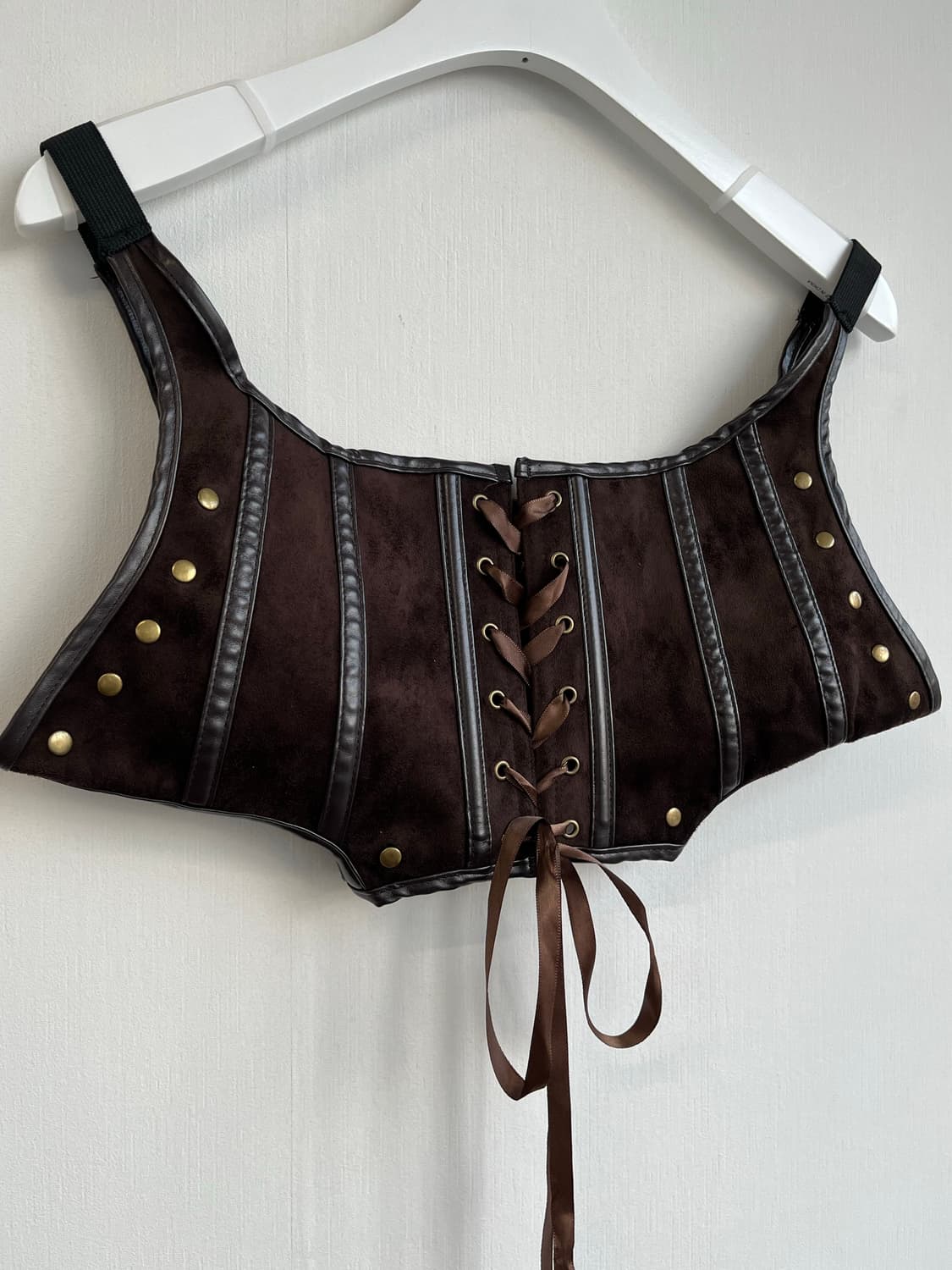 가죽 코르셋 레이어드 탑 상품이미지2