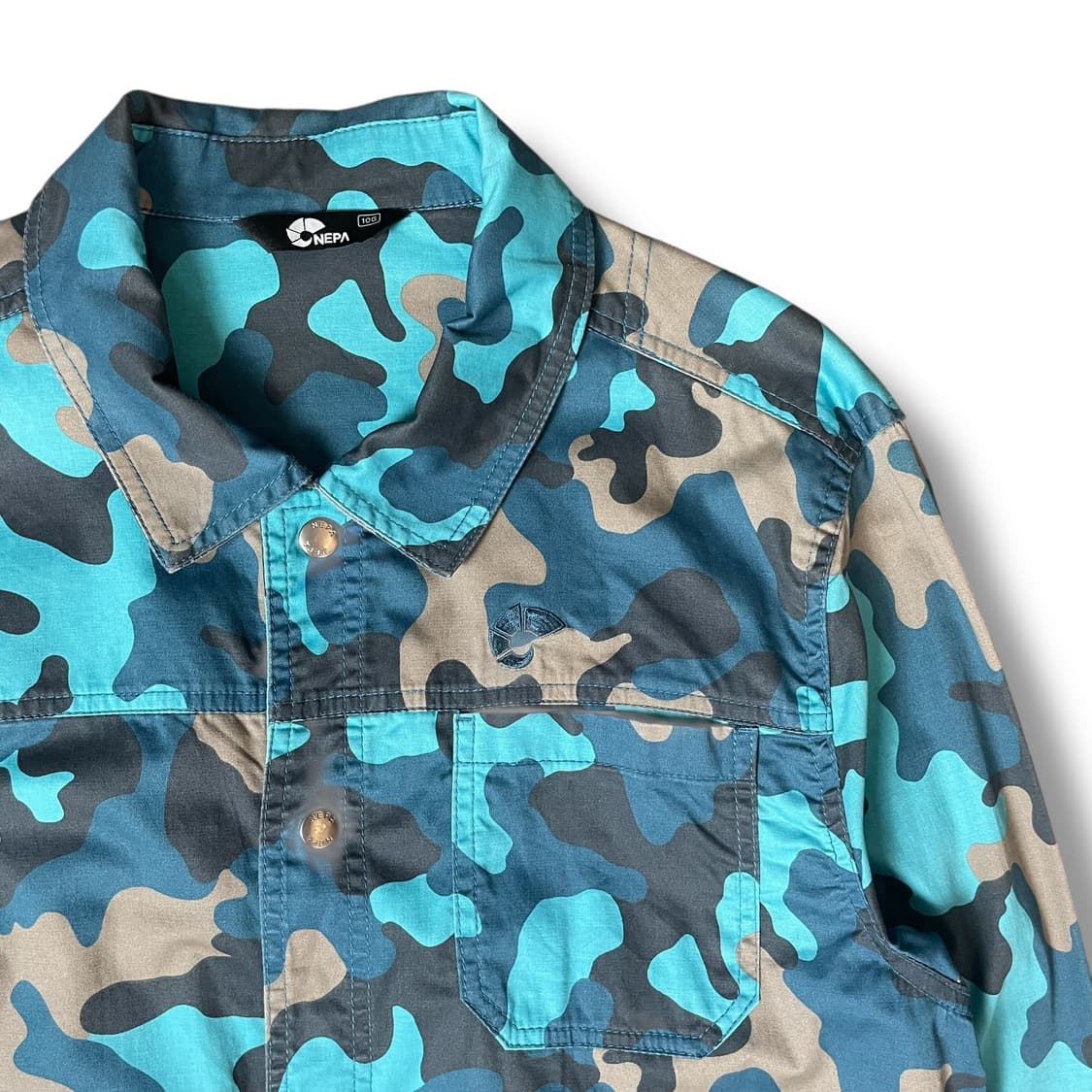 네파 블루 카모 패턴 바람막이 자켓 105 상품이미지3