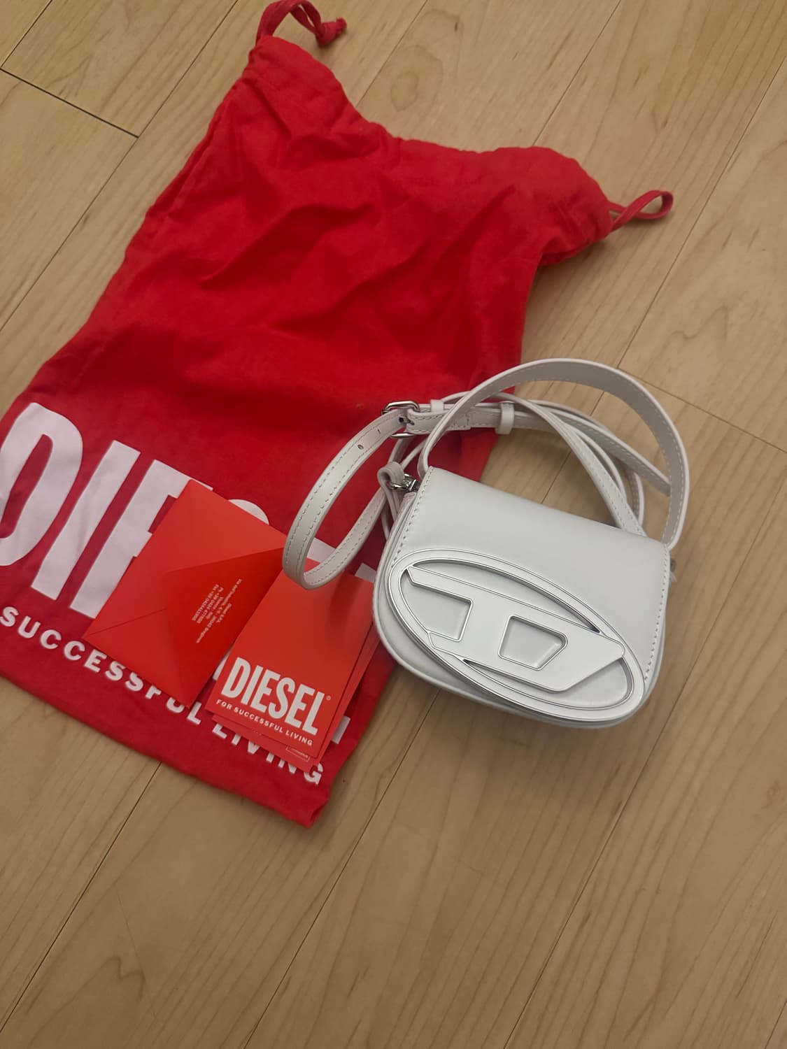 디젤 1DR Mini Bag Plaque White 상품이미지1
